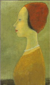 by JeanPaul Lemieux.  She sits next to my computer.